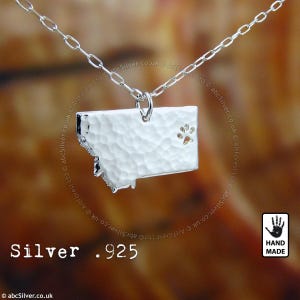 Collier MONTANA fait main en argent martelé - Idée cadeau