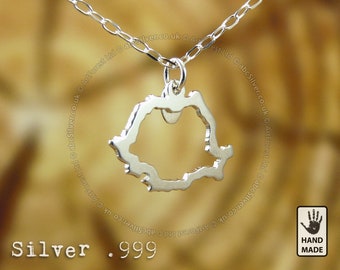 ROMANIA Handmade Personalized Sterling Silver .925 Necklace - Perfect Gift