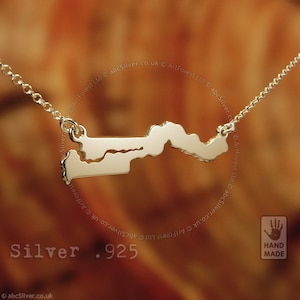 GAMBIA AFRIKA handgemachte Sterling Silber .925 Halskette - GESCHENK-Idee