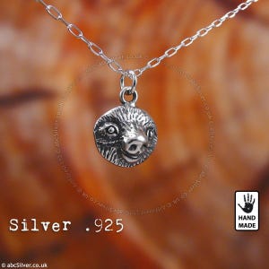 Cute SLOTH Handmade Sterling Silver .925 Burnished Necklace - GIFT Idea