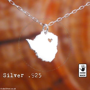 Simbabwe AFRIKA handgemachte Sterling Silber .925 Halskette - GESCHENK-Idee