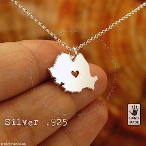RUMÄNIEN Handgemachte personalisierte Sterling Silber .925 Halskette - GESCHENK-Idee