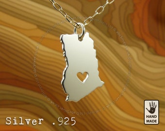 Ghana AFRICA Handmade Sterling Silver .925 Necklace - Perfect Gift