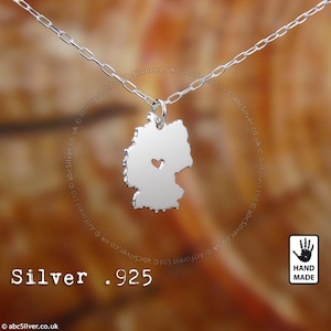 ALLEMAGNE Collier fait main en argent sterling .925 - Idée cadeau