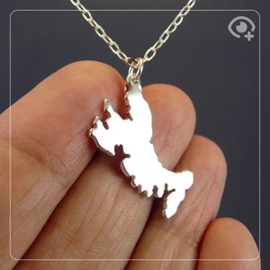 Isle of Skye (An t-Eilean Sgitheanach) Karte Handgemachte Sterling Silber .925 Halskette - GESCHENK-Idee