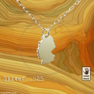 ALLEMAGNE Collier fait main en argent sterling .925 - Idée cadeau