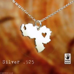 Collier Venezuela fait main en argent sterling 925 - Idée cadeau
