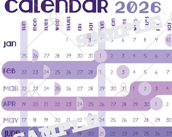 2026 Menstrual Calendar, Track your period with phases of the moon