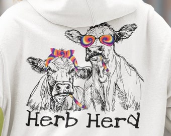 Herb Herd, Psychedelic Cow Shirt, Funny Weed Shirt