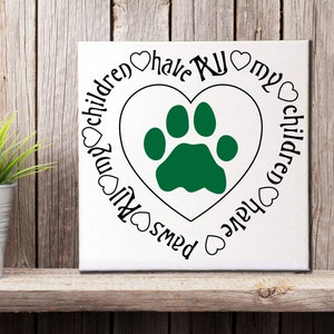 Al mijn kinderen hebben poten teken | Hondeneigenaar Canvas | Animal Lover Citaat | Hond Muur opknoping Quote | Typografie van de eigenaar van de hond