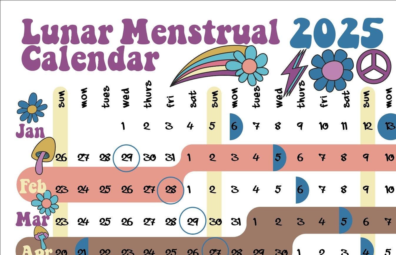 2025-menstrual-calendar-track-your-period-with-phases-of-the-moon-etsy