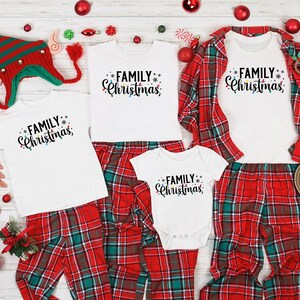 Chemise de Noël en famille assortie, t-shirt pour les fêtes de fin d&#39;année