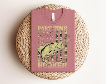 Funny Fishing T-Shirt, Camo American Flag Bass Fisherman Gift