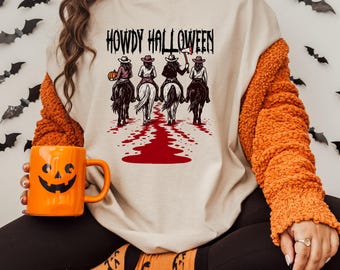 Howdy Halloween Shirt: Western Cowgirl Costume, Spooky Tee