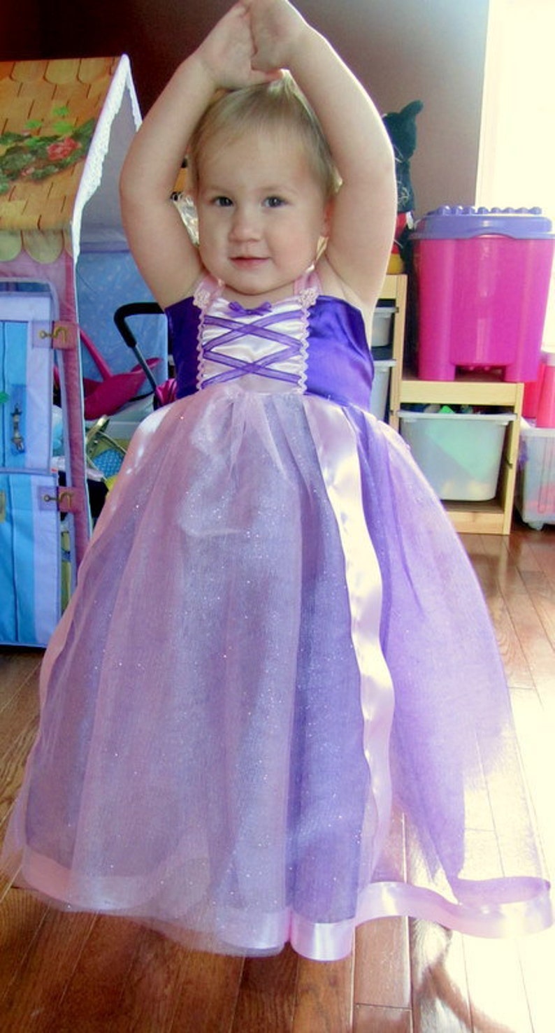 adjustable wrap around character meet /& greet tangled halloween costume birthday party dress Rapunzel Tutu Dress: princess dinner dress