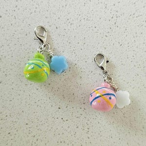 Yoyo Tsuri Handmade Clay Charm - Japanese Festival Water Balloon Charm Game Bead - Tama Cellphone Phone Strap