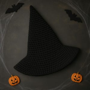 Häkelanleitung für Hexenhut – Kinder- & Erwachsenengrößen – Halloween-Kostüm – PDF Digital Download