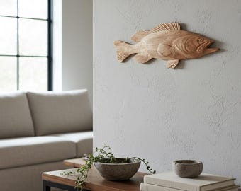 Custom Wooden Largemouth Bass Replica