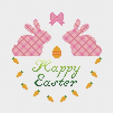 Happy Easter - Cross Stitch Pattern - PDF Download - Etsy