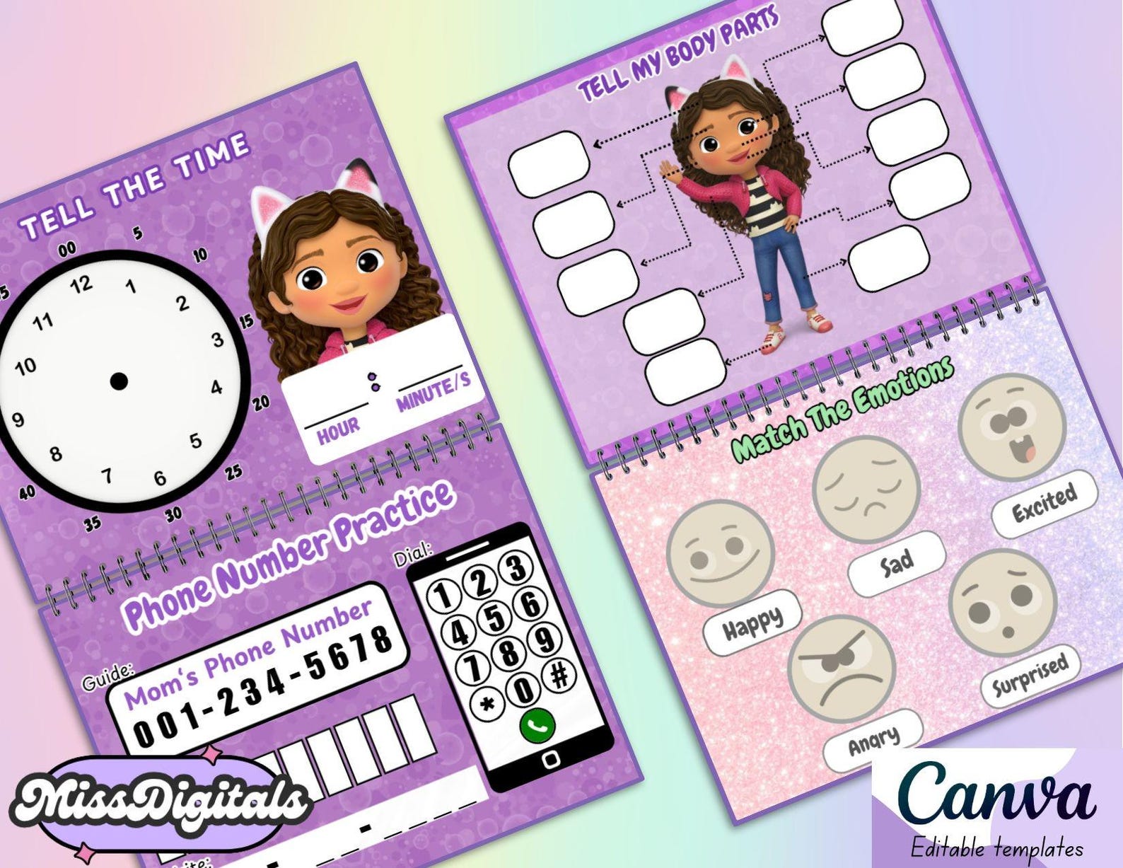 Gabby's Dollhouse Printable Busy Book Etsy