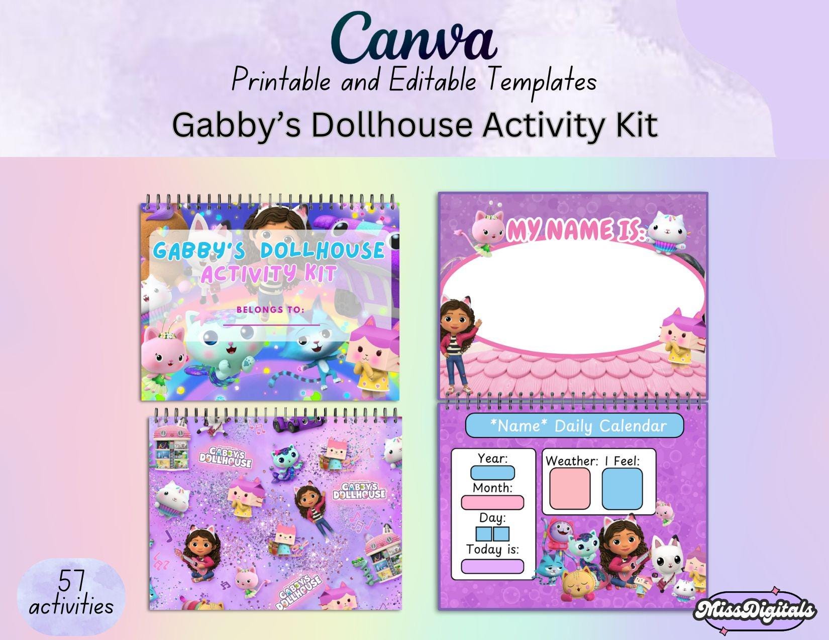Gabby's Dollhouse Printable Busy Book Etsy