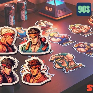 90s Fighting Game Pixel Art for Digital Planner, GoodNotes, Procreate,Retro Gaming Sticker Elements.