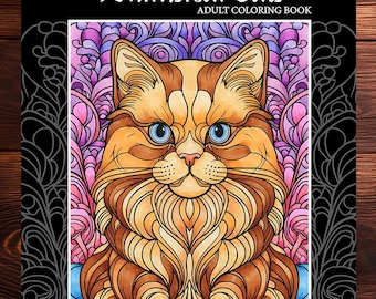 Whimsical Cats Adult Coloring Book