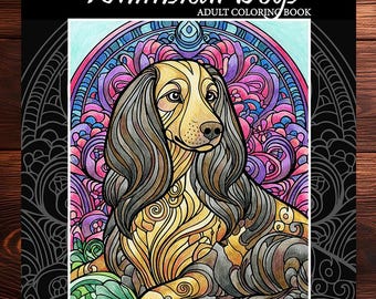 Whimsical Dogs Adult Coloring Book