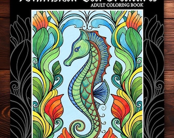 Whimsical Sea Creatures Adult Coloring Book