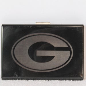GA Bulldogs Metal Wallet: Slim Card Holder, Fan Gift