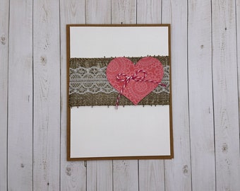 Rustic Valentine card