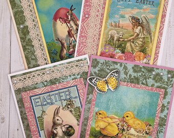 Hand made Vintage Inspired Easter Greeting Cards