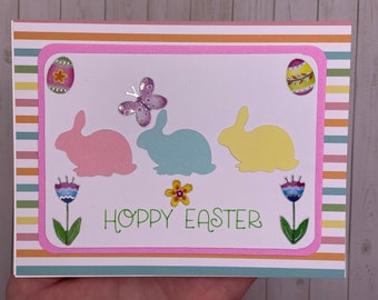 Hoppy Easter Card, Easter Card, Bunny Card