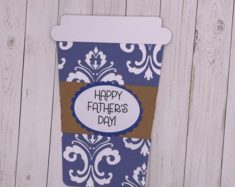 Happy Father's Day Coffee Cup gift card holder