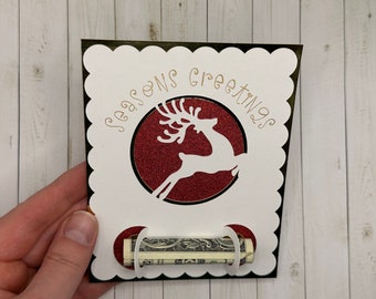 Seasons Greetings Money Holder card