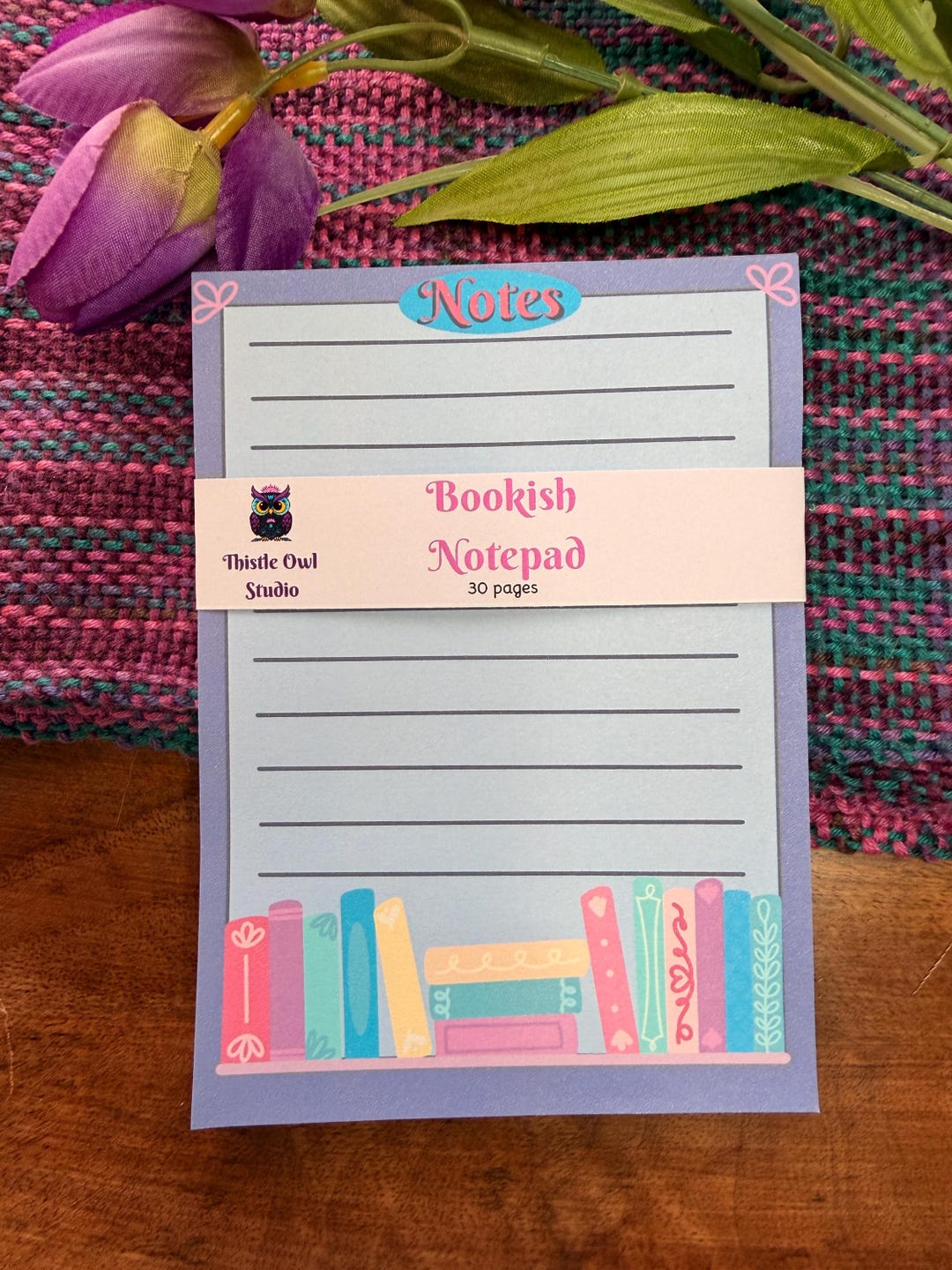 Bookish Notes Notepad - Reader Stationery Pad - 4x5.5 Handmade - Etsy