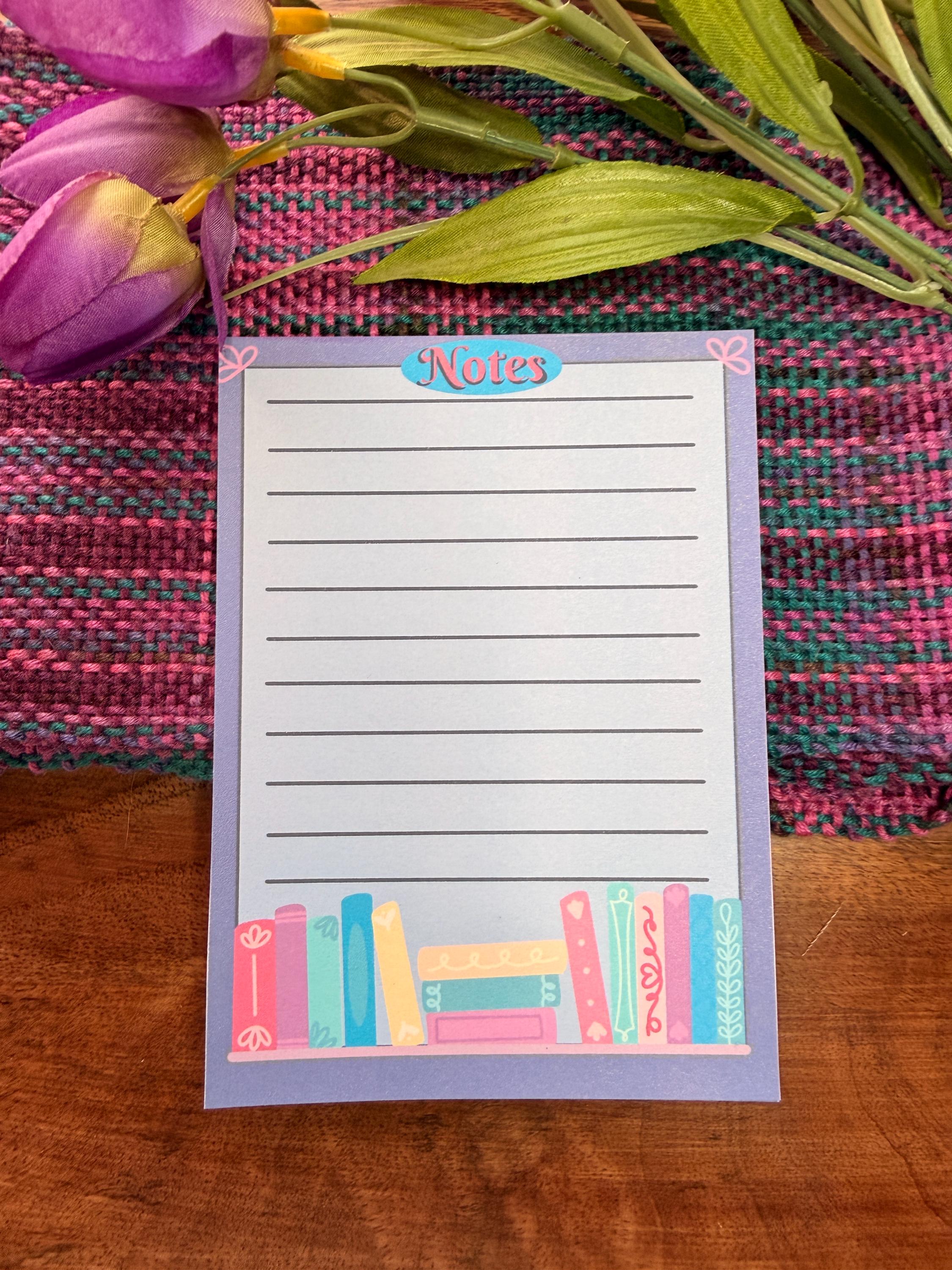 Bookish Notes Notepad - Reader Stationery Pad - 4x5.5 Handmade - Etsy