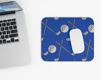 Mouse Pad - Blue Golf Print - Rectanglar - Sports - Father's Day - Desktop - Gaming - Birthday Present - Christmas - Computer - Desktop