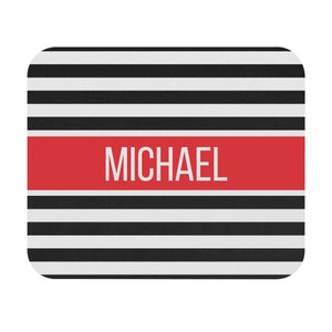 Personalized School Colors Mouse Pad: Custom Name Gift
