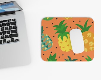 Bright Pineapple Design Mouse Pad - Tropical - Hawaiian - Desktop - Gaming - Burthday Present - Christmas - Computer Accessory - Desktop