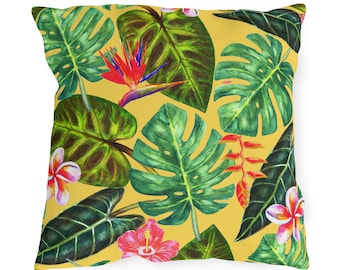 Outdoor Pillow- Tropical Print - Mother's Day - Birthday - Hostess Gift - Pool - Patio - Porch - Deck - Outside - Housewarming Gift - Summer