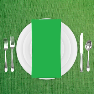 Solid Green Napkins, 4-pack, St. Patrick's Day Holiday Table Decor, Festive Cloth Napkin Set, Kitchen Accessories, St. Paddy's Day Holiday