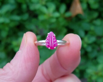 Size 5.75 Ruby and Sterling Silver Ring