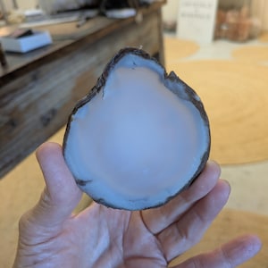 Blue Chalcedony Polished Slice from Namibia
