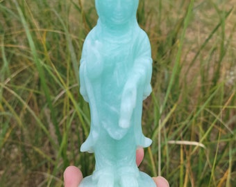 Amazonite Quan Yin Carved in India