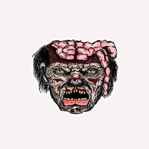 Sticker monstre zombie mort-vivant vinyle mat