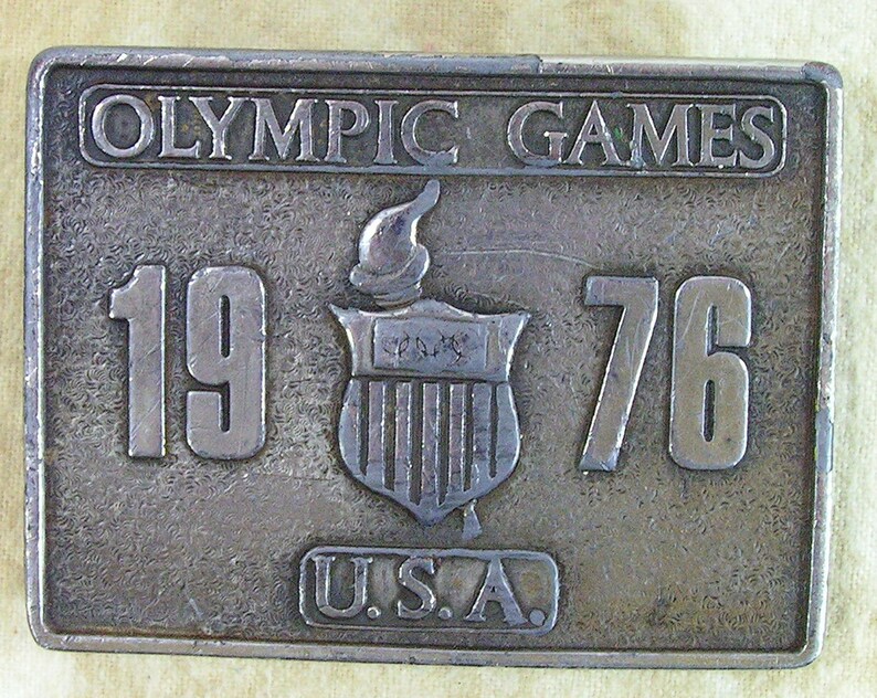 usa olympics belt buckle 1976 brass bicentenial vintage 1970s fashion olympic games image 5