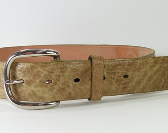 western belt 26 29 genuine leather sand tan vintage cowboy tony lama gold label