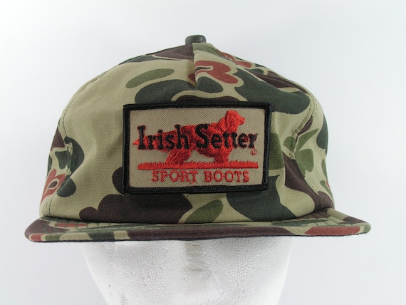 vintage Irish Setter patch snapback cap hat camouf
