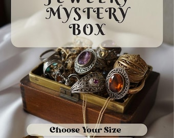 Mystery Jewelry Box | Gold, Silver, Boho, Minimalist, Vintage Styles | Surprise Earrings, Rings, Necklaces Gift for Her